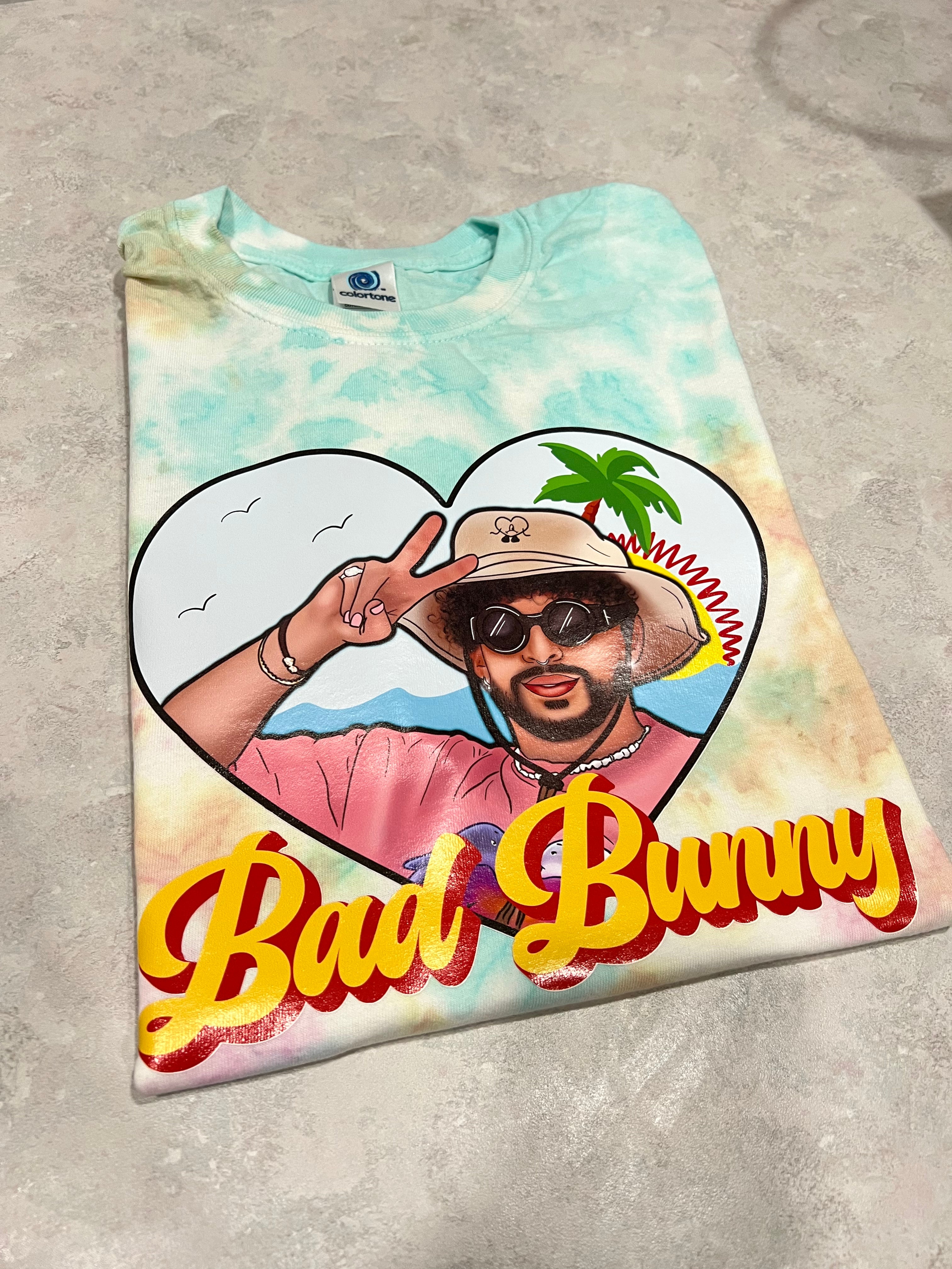 Bad Bunny Dodgers Heart Glasses Shirt - Teespix - Store Fashion LLC