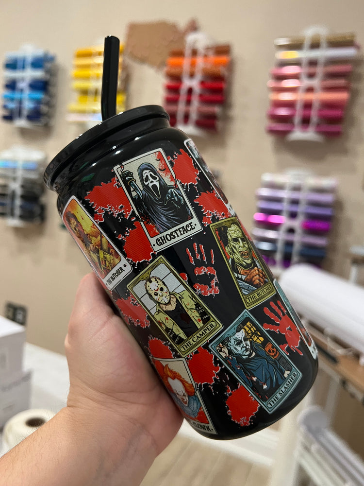 Horror cards 16 oz black cup