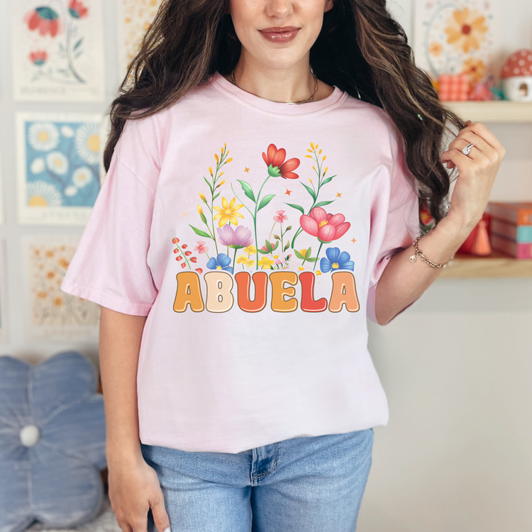 Abuelita flowers tshirt