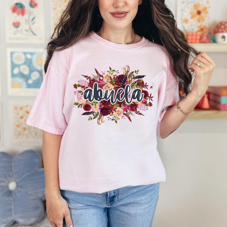 Abuela flowers tshirt