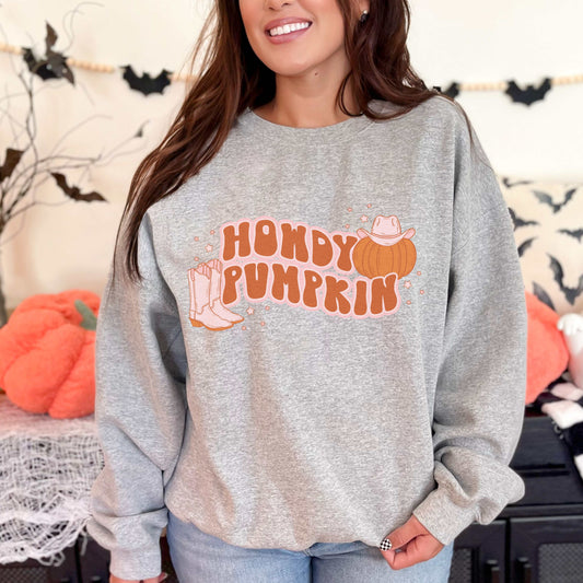 Howdy Pumpkin Tshirt transfer -ss