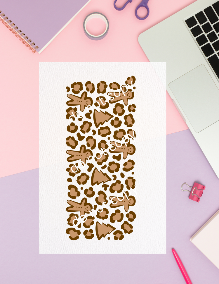 Cheetah Ginger 16 oz sublimation transfers