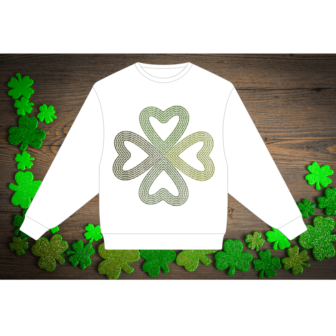 Shamrock Outline Dtf Transfer Sp Craftykari 4291